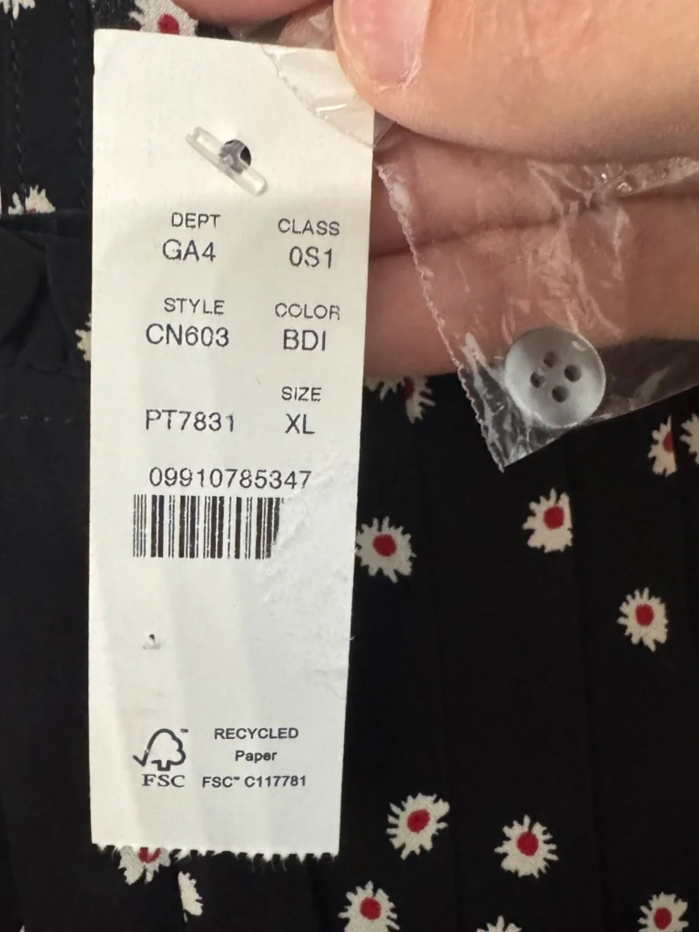 J.Crew Womens Black Ditsy Pintuck Shift Dress in Midnight Floral Print Sz XL NWT